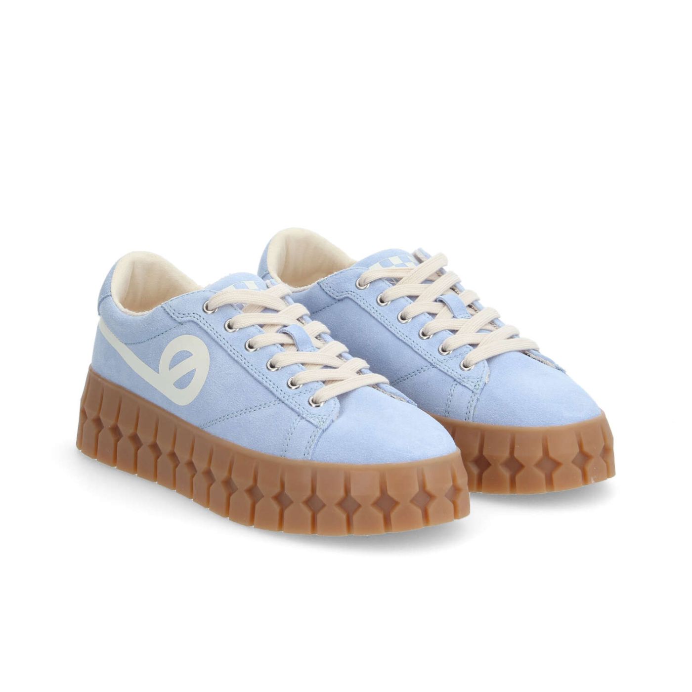 PLAY SNEAKER W - SUEDE/PRINT - BLEU/BLANC CASSE